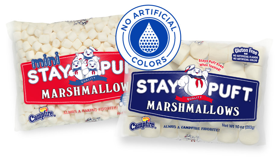 ghost behind ban symbol and marshmallows