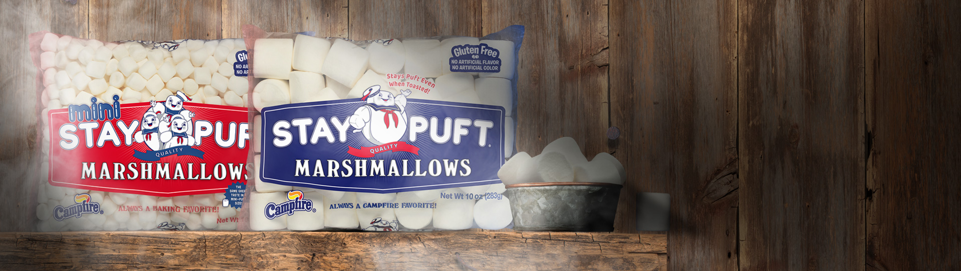 bags of StayPuft marshmallows
