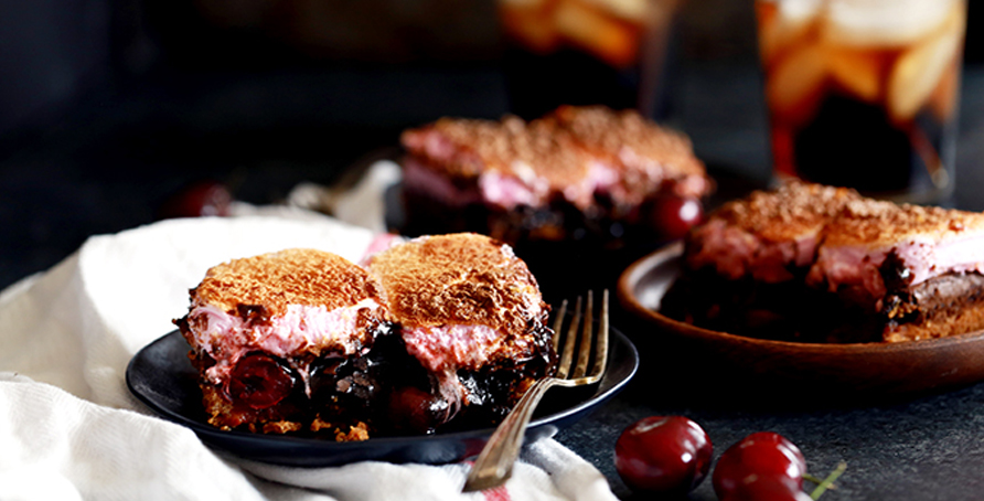 Cherry Cola S'mores Brownies