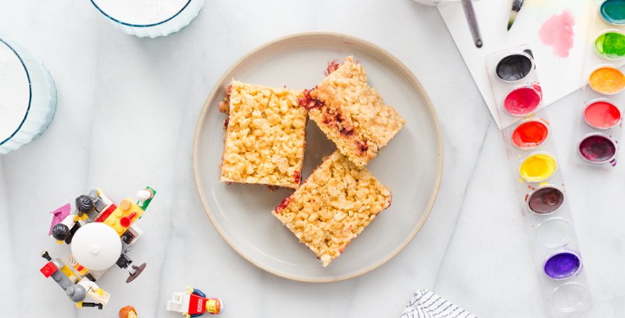 Almond Butter and Jelly Marshmallow Treats